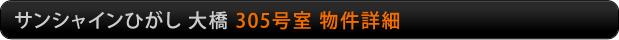 サンシャインひがし大橋　305号室物件詳細